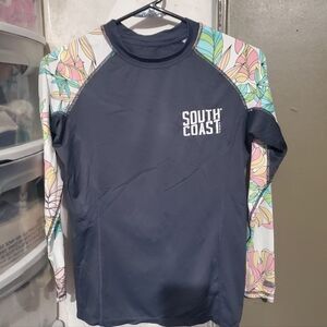 South Coast Floral Sleeve Swim Top